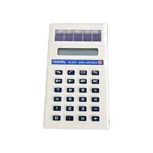 Nobility Pocket Solar Calculator SL673 Pouch Small Vintage‎ Works
